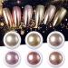 6 Box Rose Gold Chrome Nail Powder Set with Glitter, Metallic Finish for DIY Nail Art - Includes 6 Eyeshadow Sticks - Buy Online on SooperMarket.com