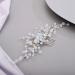 Chargances Bridal Crystal Hair Comb Wedding Blue Beaded Gemstone Hair Side Comb Fashion Flower Headband Headpieces Wedding Prom Flower Girl Hair Accessories for Women and Girls (Silver) - Buy Online on SooperMarket.com