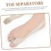 2pcs Toe Separator Set for Plantar Fasciitis, Hammer Toe, and Bunions - Pedicure Toe Separators for Women - 18.5x2.3cm - Buy Online on SooperMarket.com