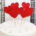 50 Pcs Heart Cupcake Toppers Glitter Sweet Love Cake Toppers Wedding Engagement Cupcake Picks Birthday Valentines Day Cake Decorations for Bridal Shower Red - Buy Online on SooperMarket.com