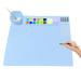 Silicone Craft Mat, Silicone Mat for Resin, Crafts, Liquid Casting 20"x16"Non Stick Silicone Sheet with Cleaning Cup for Painting, Art, Clay and Play Blue