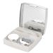 Mini Contact Lens Case Contact Lens Travel Bag Eye Care Lens Case Set Portable Mirror Box (Optional 3 Colors)(White)