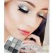 Go Ho Black/Silver Smokey Eyeshadow Palette - 9 Matte & Shimmer Shades for Waterproof Cool Daily Eye Makeup - Buy Online on SooperMarket.com