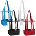 Hillban 4 Pcs Clear Tote Bag Transparent Vinyl PVC Tote Beach Bag Waterproof Clear Fabric Trimming Women's Tote Handbags Stadium Security Approved for Outdoor Pool Work, 4 Colors