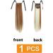 Prinfantasy Human Hair Ponytail Extension 22 inch - Light Brown Mix Blonde Wrap Around Clip in Hairpiece - Buy Online on SooperMarket.com