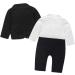 AmzBarley Baby Boys Gentlemans Tuxedo Romper | Long/Short Sleeve Dress Shirt, Pants, Vest, Bowtie | Birthday & Holiday Party Outfit | Black 12-18 Months - Buy Online on SooperMarket.com