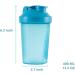 KANGSIT Protein Shaker Bottle with Stainless Steel Mixing Ball BPA- and DEHP-free Leakproof Flip On Lid- Protein & Supplement Shaker Bottle 400ml Blue - Buy Online on SooperMarket.com