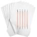 50 Sheets Carbon Paper Graphite Paper White Carbon Transfer (8.5 x 11.5 inch) Tracing Papers with 5 PCS Embossing Styluses Dotting Tools for Wood Paper Canvas Craft White-50