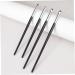 Healeved 4pcs Horse Hair Wooden Handle Eyeliner Precision Brush Black Eye Makeup Kit - Buy Online on SooperMarket.com