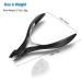 FERYES 1/2 Jaw Cuticle Cutters - Professional Stainless Steel Nail Cuticle Clippers in Black - Buy Online on SooperMarket.com