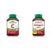 Jamieson Vitamin C 1 000 mg Timed Release Caplets 100 Count (Pack of 1) & Omega-3 Select 1 000 mg
