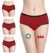 Noblood period underwear 2-3 tampons - washable - cotton - ecologically - menstruation - underwear for the period - periode briefs - absorbing - girls - XXS / 3XL Red -Mohina -Pack S