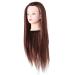 Hair Styling Head for Hairdressers - Thick Natural-Looking Training Head (Dark Brown) for Professional Use - Buy Online on SooperMarket.com