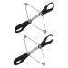 FOMIYES 2 Pcs Tension Band Flex Tools Leash Holder Toe Straightener Bunion Straightener Toe Splint Bid Toe Band Toe Stretcher Hallux Valgus Correct Belt Foot Strap Nylon Black