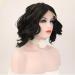 SHIYID Black Lace Front Wigs - Short Wavy Heat Resistant Synthetic Hair for Women | International Shipping - Buy Online on SooperMarket.com