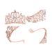 Birthday Queen Sash & Rhinestone Tiara Set - Rose Gold Bridal Crown Headpieces - Buy Online on SooperMarket.com