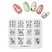 Alexnailart Nail Art Stamping Plate Template Christmas theme Winter Snowflake Cartoon Snowman Santa Turkey dinner Pattern DIY Nail Art Image Stamp Stamping Plates Manicure Print Tool CH001