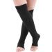 Calf Compression Stockings for Men & Women | Knee Support Socks for Varicose Vein Relief | Breathable Elastic Footstulps for Lymphedema (S/M) - Black - Buy Online on SooperMarket.com