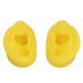 Kadimendium Reused Ear Mould 2PCS Waterproof Tough Silicone Ear Model Yellow for Acupuncture Practice