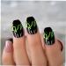 2set Detachable Long Coffin False Nails with Designs Press on Nails Wearable Fake Nail Decor Full Cover Art Tips - Buy Online on SooperMarket.com