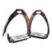 Horses safety stirrups designed for maximum safety and comfort of the rider modern and elegant (Bordeaux/Black)