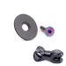 COONIUM 1 1/8 (28.6mm) Headset Stem Top Cap, Carbon Fiber with M6 X 30 Titanium Compression Bolt for Road Bike and MTB