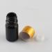 Tianzd 4PCs 5ml Gloss Black Glass Bottles with Gold Aluminum Caps | Sealed Stopper Flasher Oil Fragrance & Aromatherapy - Buy Online on SooperMarket.com
