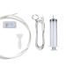 Refrigerator Drain Clean Brush Wash Brush Suction Syringe Hose Fridge Cleaner Dredge Tool Stick Drain Kit 1.5m Fridge Hole White 6pcs