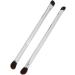Makeup Concealer Brush Portable Double Ended Eyeshadow Brush Set 2pcs Silver Ergonomic for Home Travel - Buy Online on SooperMarket.com