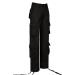 Gufesf Women's Baggy Cargo Pants - Trendy Low Waist Wide Leg Trousers with Big Pockets | Y2K Streetwear Fashion - Ak-a-black, Large - Buy Online on SooperMarket.com