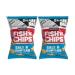 Snack Pack Bundle Consisting of Burtons Fish n Chips Salt & Vinegar Baked Snacks Share Bag 250g (2 Pack)