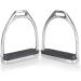 Equinate Stirrups Luna 10cm Stainless Steel | Anti-Slip Rubber Tread | Durable for Adults & Children | Set of 2 - Buy Internationally - Buy Online on SooperMarket.com