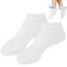 Silicone Moisturizing Socks Women Foot Spa Pedicure Silicone Socks Foot Mask Exfoliating Beach Protective Gel Socks Anti Slip Aloe Socks for Dry Cracked Feet Calluses Foot Care (White)