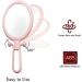 BLASHRD 10X Handheld Magnifier Double Sided Folding Makeup Mirror Portable Handheld Mirror with Adjustable Handle(Pink) - Buy Online on SooperMarket.com