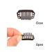 50 Pieces Dark Brown Hair Extensions Clips - 28mm 9-Teeth Rubber Metal Snap Clips for Wigs - Buy Online on SooperMarket.com