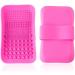 Dajidafu Universal Women Foundation Makeup Brush Cleaning Mat Home Dress Room Reusable Nonslip Eyebrow Pen Silicone Washing Pad Rose Red - Buy Online on SooperMarket.com