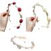 JSGHGDF Temperament Flocking Rose Shape with White Decors Unique Hair Hoop Bride Woman Wedding Party Headwear White Rose - Buy Online on SooperMarket.com