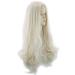BGHJUE Blonde Lace Front Wig - 26-Inch Silk Straight Heat Resistant Synthetic Wig for Women - Glueless & Stylish - Buy Online on SooperMarket.com