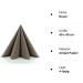 Premium Brown Napkins for Weddings & Celebrations | Prime Guest Airlaid - 50 Pack (40x40 cm Fold) - Buy Online on SooperMarket.com