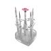 Mikinona 1pc Nail Art Penholder Nail Art Brush Holder Makeup Pen Stand Art Painting Pen Stand Manicure Pen Holder Pen Display Stand Holder No Bend Hair Clips Heart-shaped Makeup Brush 8.7x8.5cm Silver
