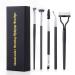 5PCS Eyelash Brush Separator & Comb Set - Prevent Clumping Easy-to-Use Mascara Fan Tools for Perfect Eye Brow Application - Black - Buy Online on SooperMarket.com