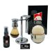 G.B.S Slant Safety Razor Shaving Set - Chrome -39 Stubble Remover Shaving Brush & Slanted Razor Stand Bowl Soap + 10 Sharp Blades Effortless Glide Classic Style Salon