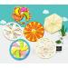 Liuer 24pcs Wooden Roundabout Toy Set - Perfect Children's Birthday Guest Gifts - Eco-Friendly Wooden Circle in Assorted Paint Colors - Buy Online on SooperMarket.com