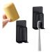 Funincrea 2 Pack toothbrush holder 2-in-1 wall assembly without drilling cup of the holder toothbrush self-adhesive durable toothbrush rack for the placement toothbrush cups and toothbrushes (black)