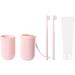 Manolyee Travel Toothbrush Holder - Multifunctional Toothbrush Case & Organizer for Home Business Camping | Pink Travel Container - Buy Online on SooperMarket.com