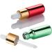 Tianzd 6-Pack 5ml Chrome Red Drip Bottles with Gold Screw Cap & Glass Pipette - Perfect for Perfume & Essential Oils - Buy Online on SooperMarket.com