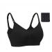 Dreamburn Maternity Nursing Bra Wireless Seamless Comfortable Breastfeeding Bras 4 Rows Adjust Hook with Removable Spill Prevention Pads Add Extenders XXL 1*black Style1