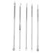 Shop 5pcs Stainless Steel Blackhead Removal Tool Set - Double-Ended Acne & Pimple Tool for Effective Skin Care - Buy Online on SooperMarket.com