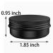 20-Pcs Axe Sickle 1oz Aluminum Tin Jars | Leak Proof Cosmetic Containers with Screw Lids for Salves, Lip Balm | 30mL Black - Buy Online on SooperMarket.com