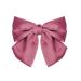 2PCS Silky Satin Hair Bows Hair Clip Black Hair Ribbon Ponytail Holder Accessories Slides Metal Clips Hair Bow for Women Girls Toddlers Teens Kids (Bow Clip-Pink)